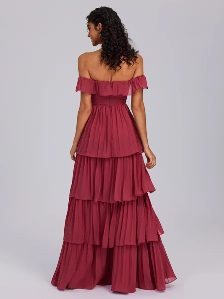 A-line Off-the-Shoulder...