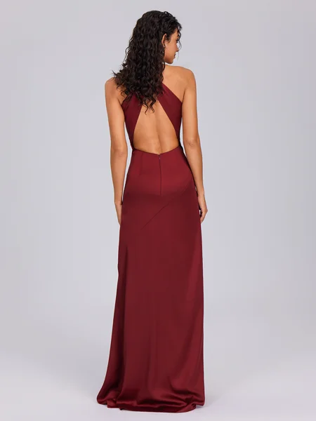 A-line V-neck Floor-Length...