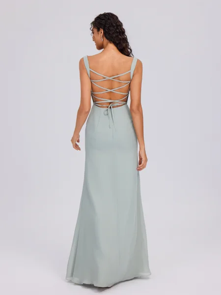 Sheath Straps Pleated...