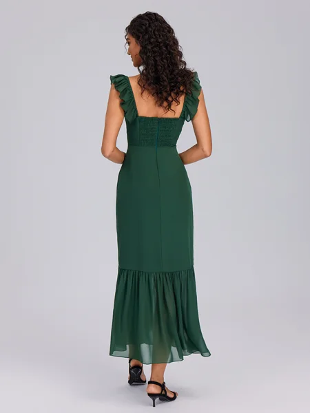 A-line Square Ruffles...