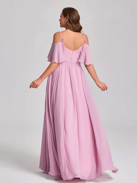 A-line Cold Shoulder Short...