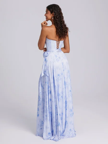 A-line Straight Bow...