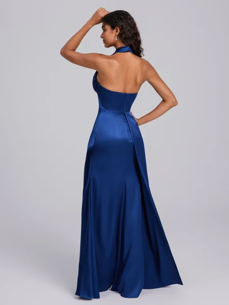 Sheath Halter Pleated...