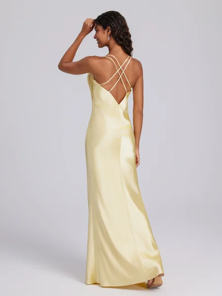 Sheath V-neck Pleated...