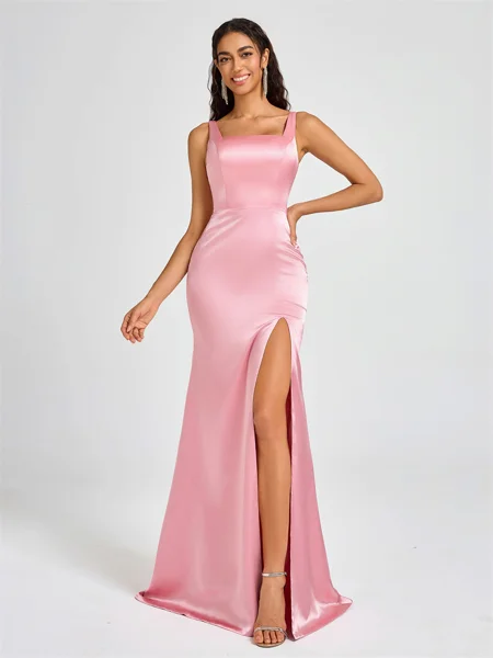 Sheath Square Floor-Length...