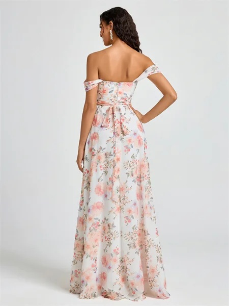 A-line Off-the-Shoulder...