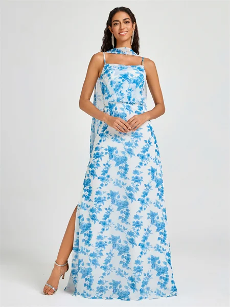 A-line Spaghetti Straps...