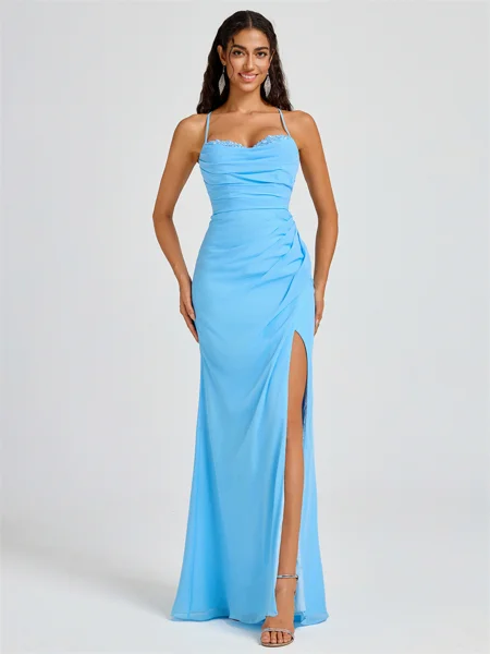 Sheath Spaghetti Straps...