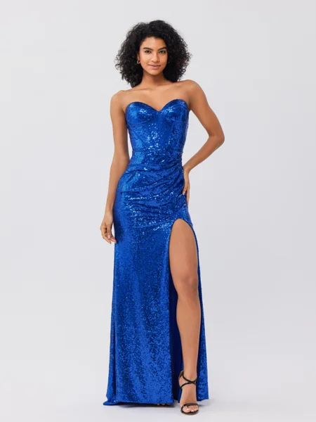 Sheath Sweetheart Pleated...