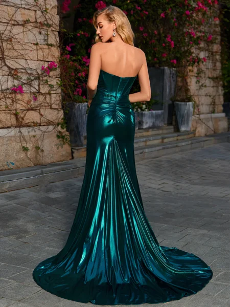 Sheath Sweetheart Pleated...