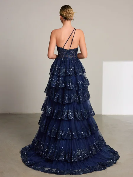 A-line One-Shoulder...