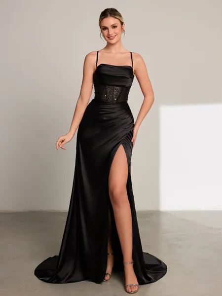 Sheath Spaghetti Straps...