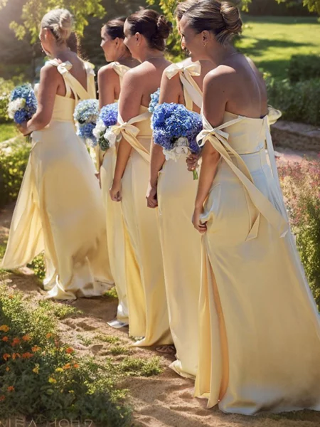 A-line Straps Floor-Length...