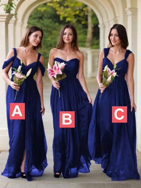A-Line/Princess Other Floor-Length Chiffon Bridesmaid Dresses