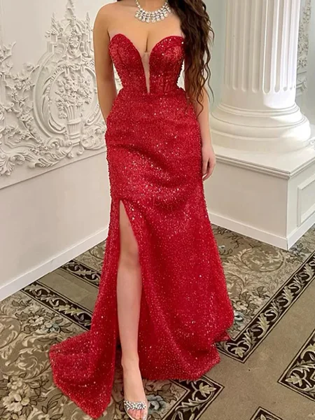 Sheath Sweetheart Sequin...