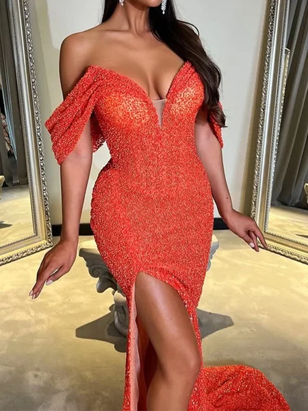 Sheath Off-the-Shoulder...