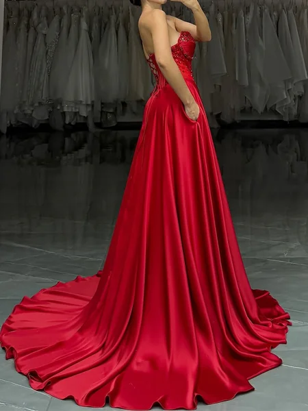 A-line Sweetheart Beading...