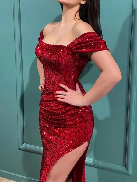 Sheath Off-the-Shoulder...