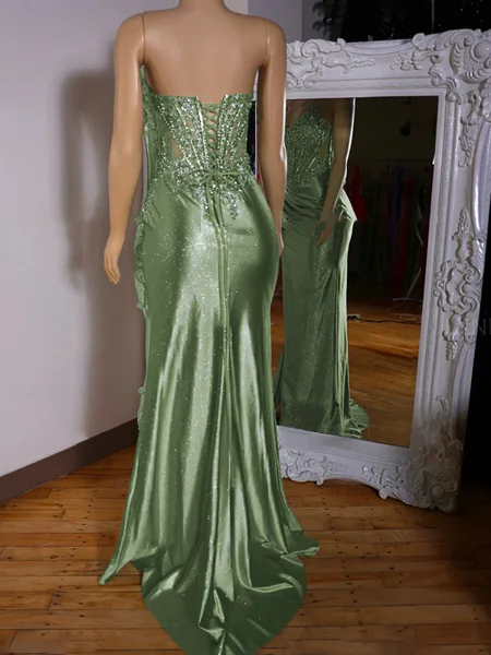 Sheath Sweetheart Pleated...