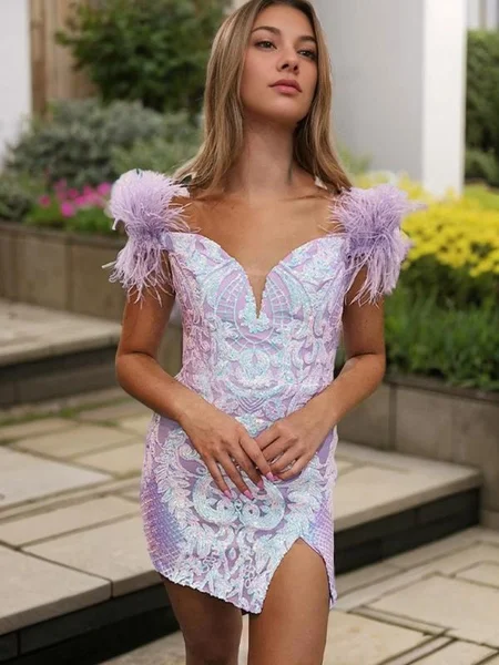 Sheath/Column V-neck...