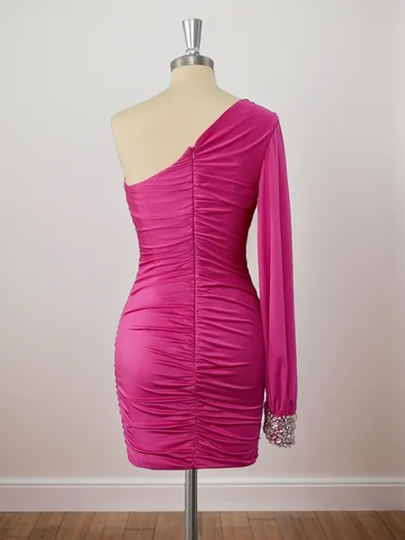 Sheath Long Sleeves Jersey...