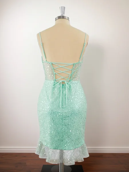 Sheath Lace Spaghetti...