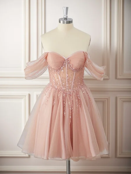 A-line Off-the-Shoulder...