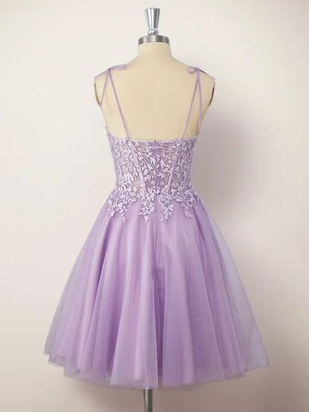 A-line Tulle Spaghetti...