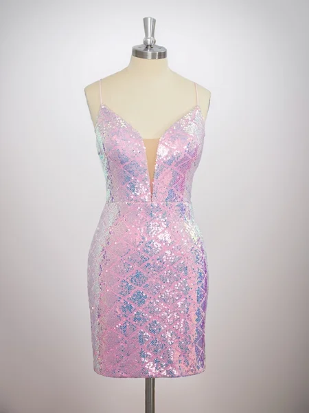 Sheath Spaghetti Straps...