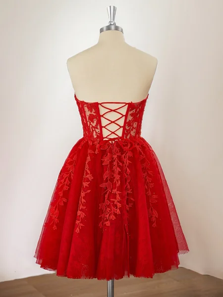 A-line Tulle Sweetheart...