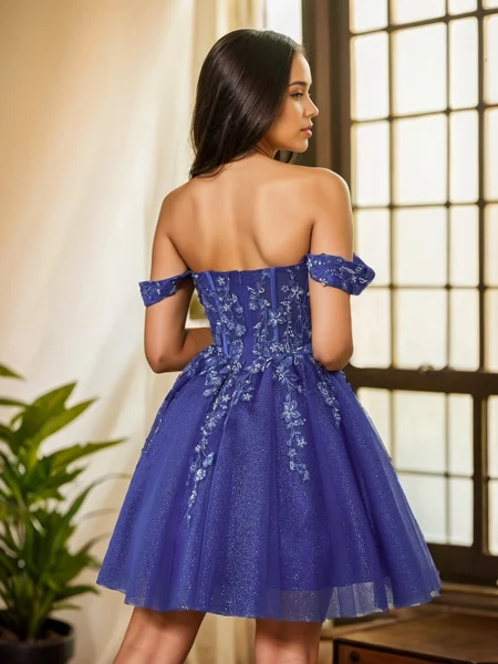 Ball-Gown Off-the-Shoulder...
