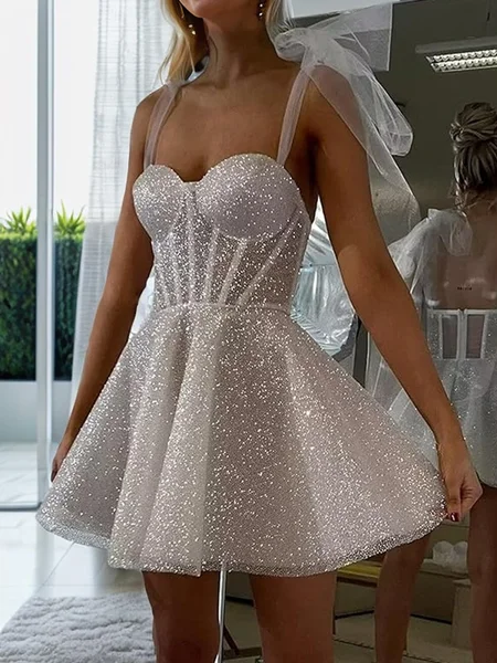 A-line/Princess Sweetheart Sleeveless Short/Mini Homecoming Dress