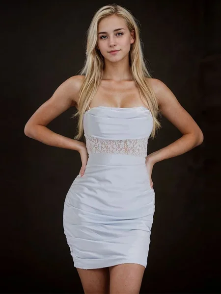 Sheath Straight Appliques Lace Short/Mini Silk Like Satin Dress