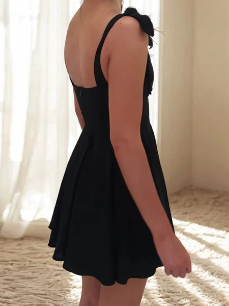 A-line Straps Bow...