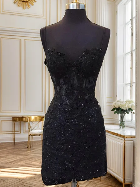 Sheath Spaghetti Straps...