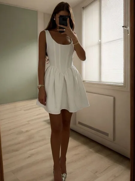 A-line Square Ruffles...