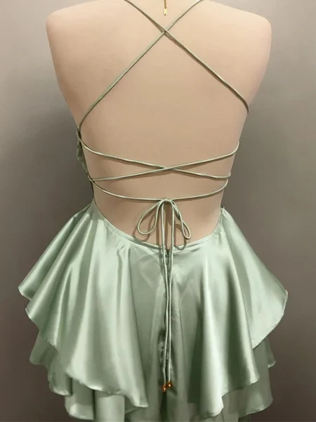 A-line Spaghetti Straps...