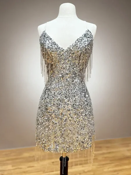 Sheath Spaghetti Straps...