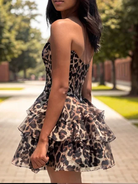 A-line Sweetheart Cascading...