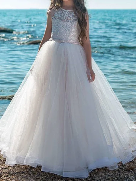 A-line Scoop Lace...