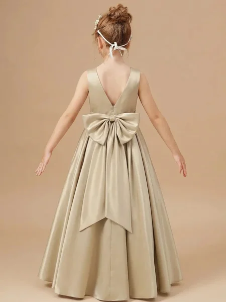 A-line Scoop Bowknot...