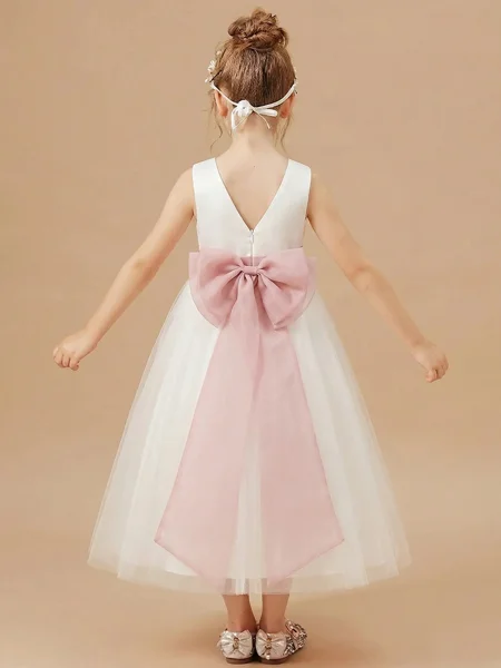 A-line Scoop Bowknot...