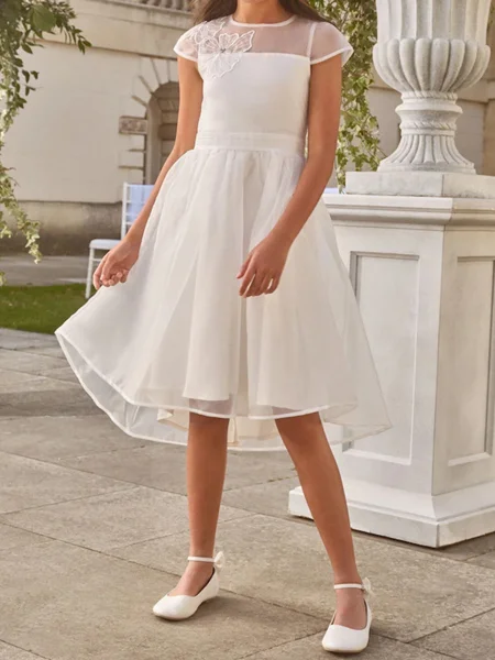 A-line Scoop Short Sleeves...