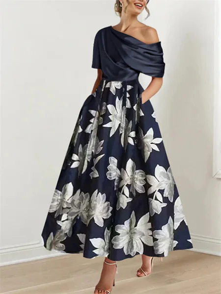 A-line Short Sleeves...