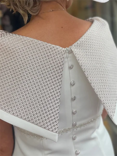 Sheath V-neck Short Sleeves...