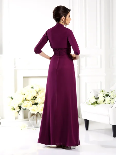 A-Line/Princess Sweetheart Floor-Length Chiffon Mother of the Bride Dresses With Beading