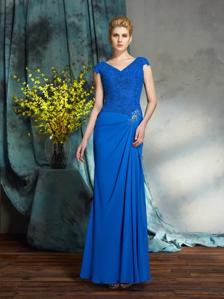 Sheath/Column V-neck...