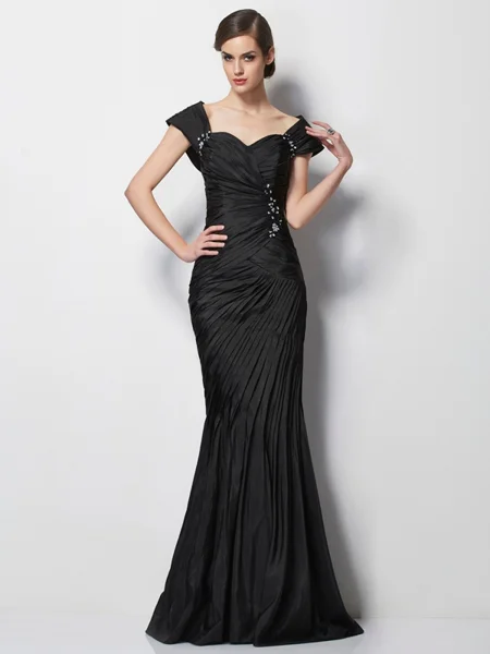 Trumpet/Mermaid Sweetheart Sweep Train Taffeta Mother of the Bride Dresses With Beading