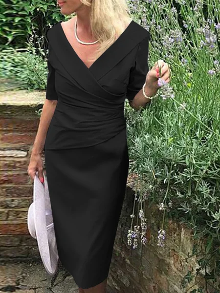 Sheath/Column V-neck...