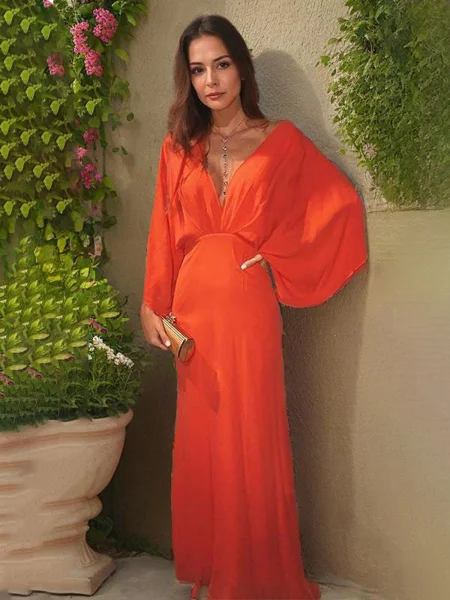 A-Line/Princess V-neck Floor-Length Chiffon Mother of the Bride Dresses With Ruffles